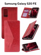 Чехол книжка Samsung Galaxy S20 FE Kruche Purse Croc Red