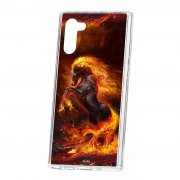 Чехол-накладка Samsung Galaxy Note 10 Kruche Print Конь огонь