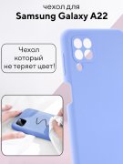 Чехол-накладка Samsung Galaxy A22 4G/M22/M32 Kruche Silicone Plain Lilac purple