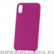 Чехол-накладка iPhone XS Max Derbi Slim Silicone-2 темно-розовый