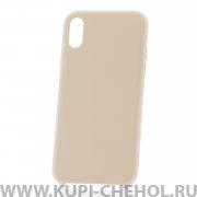 Чехол-накладка iPhone XS Max Derbi Slim Silicone-2 бежевый