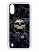 Чехол-накладка Samsung Galaxy A01/A015 Kruche Print Skull Hands