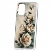Чехол-накладка Samsung Galaxy S20 Plus Kruche Print Белые розы