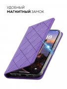 Чехол книжка Huawei Nova Y70 Kruche Rhombus Lilac