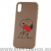 Чехол-накладка iPhone X/XS Derbi Dog Love Brown