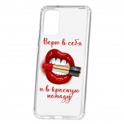 Чехол-накладка Samsung Galaxy S20 Plus Kruche Print Red lipstick