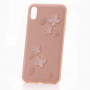 Чехол-накладка iPhone XR Luna Aristo с бабочками розовый