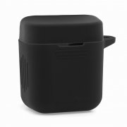 Чехол для Xiaomi AirDots Pro силиконовый черный с карабином