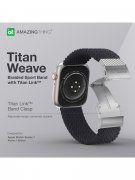Ремешок для Apple Watch 38mm//40mm/41mm Amazingthing Titan Weave Black