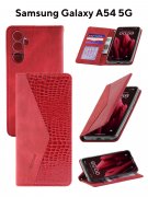 Чехол книжка Samsung Galaxy A54 5G Kruche Purse Croc Red