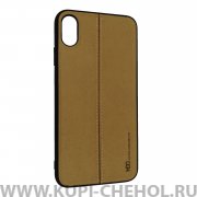 Чехол-накладка iPhone XS Max Hdci светло-коричневый