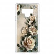 Чехол-накладка Samsung Galaxy Note 9 Kruche Print Белые розы