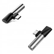 Аудио-переходник для Type-C 2-in-1 Baseus L41 Silver/Black