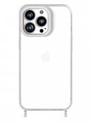 Чехол-накладка iPhone 13 Pro Amazingthing Advanta Crossbody Lanyard Transparent Red