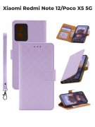 Чехол книжка Xiaomi Redmi Note 12 5G/Poco X5 5G 2023 Kruche Flip Royal view Light purple