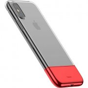 Чехол-накладка iPhone XS Max Baseus Soft and hard Red