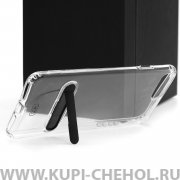 Чехол-накладка iPhone 7 Plus/8 Plus Hdci прозрачный с черной подставкой