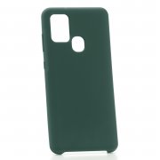 Чехол-накладка Samsung Galaxy A21S Derbi Slim Silicone-2 темно-зеленый
