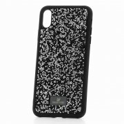 Чехол-накладка iPhone XS Max Swarovski Кристаллы Black/Silver