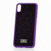 Чехол-накладка iPhone XS Max Swarovski Кристаллы Purple
