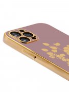 Чехол-накладка iPhone 12 Pro Kruche Plating Shell Grass purple 