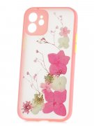 Чехол-накладка iPhone 12 Derbi Summer Цветы розовый