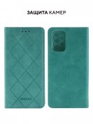 Чехол книжка Samsung Galaxy A52 Kruche Rhombus Turquoise