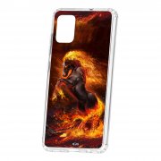 Чехол-накладка Samsung Galaxy A51 Kruche Print Конь огонь