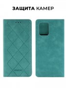 Чехол книжка Samsung Galaxy S20 Kruche Rhombus Turquoise
