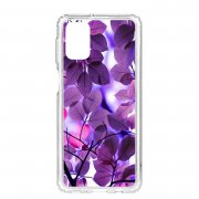 Чехол-накладка Samsung Galaxy M31S Kruche Print Purple leaves