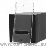 Чехол-накладка iPhone 7 Plus/8 Plus Hdci прозрачный с черной подставкой