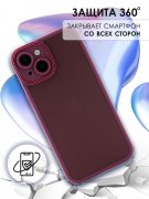 Чехол-накладка iPhone 14 Kruche Camera Shine Wine red