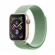 Ремешок для Apple Watch 38mm/40 тканевый на липучке зеленый