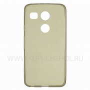Чехол силиконовый LG H791 Nexus 5X серый глянцевый 0.5mm