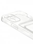 Чехол-накладка iPhone 12 Derbi Poket с карманом для карт прозрачный