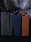 Чехол книжка iPhone 15 Plus Kruche Strict style Dark blue