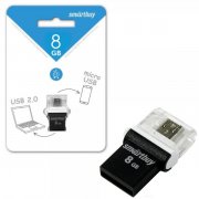 Флеш OTG USB-Micro Smartbuy POKO 8Gb Black USB 2.0 УЦЕНЕН