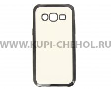 Чехол силиконовый Samsung Galaxy J5 Hallsen прозрачный с черными краями без логотипа