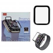 Защитная пленка для Apple Watch 40mm Pmma Full Glue с силиконовой рамкой черная 