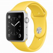 Ремешок для Apple Watch 42mm/44mm M/L силиконовый жёлтый