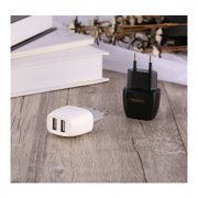 Сетевой адаптер 2USB 2.1A WK Caddy WP-U05 Black