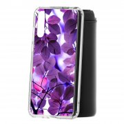 Чехол-накладка Huawei Y8p/Honor 30i/P Smart S 2020 Kruche Print Purple leaves