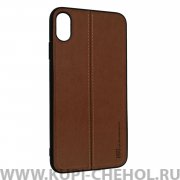 Чехол-накладка iPhone XS Max Hdci коричневый
