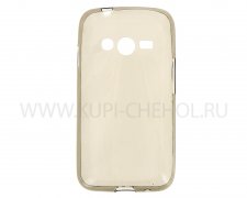 Чехол силиконовый Samsung Galaxy Ace 4 Lite G313h серый глянцевый 0.5mm