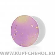 Чехол-накладка iPhone X/XS с попсокетом Yellow/Purple