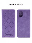 Чехол книжка Samsung Galaxy A71 Kruche Rhombus Lilac