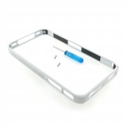 Чехол-бампер iPhone 4/4S металлический белый 0.7мм