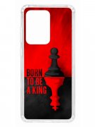Чехол-накладка Samsung Galaxy S20 Ultra Kruche Print Born to be a King УЦЕНЕН