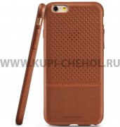Чехол-накладка iPhone 6 / 6S 4.7 П43063 Peacocktion коричневый