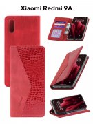 Чехол книжка Xiaomi Redmi 9A Kruche Purse Croc Red